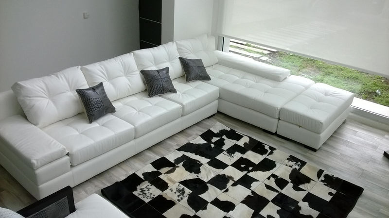 ESQUINERO MODELO 395 BLANCO CON OTTOMANA